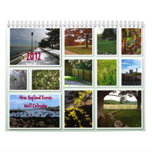 Nova Inglaterra 2012 calendários de parede cénic