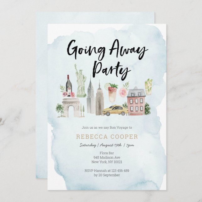 Nova Iorque a sair do Convite de festas (Frente/Verso)