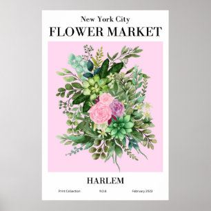 Nova Iorque Flower Market Harlem Poster