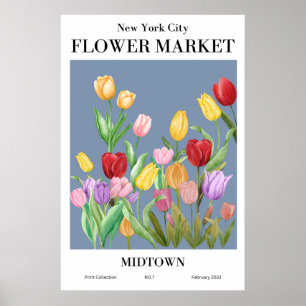 Nova Iorque Flower Market Midtown Poster