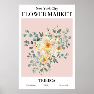 Nova Iorque Flower Market TRIBECA Poster