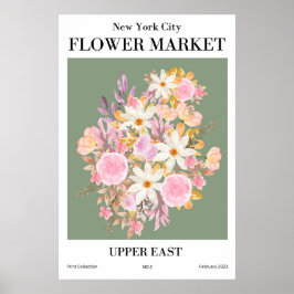 Nova Iorque Flower Market Upper East Poster