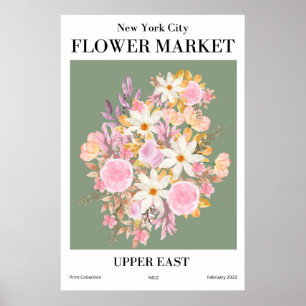 Nova Iorque Flower Market Upper East Poster