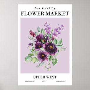Nova Iorque Flower Market Upper West Poster