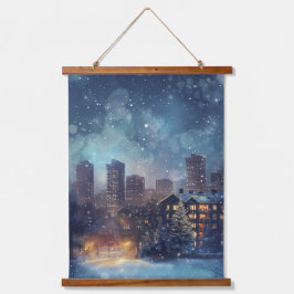 Nova Iorque ilustrativa na noite de neve