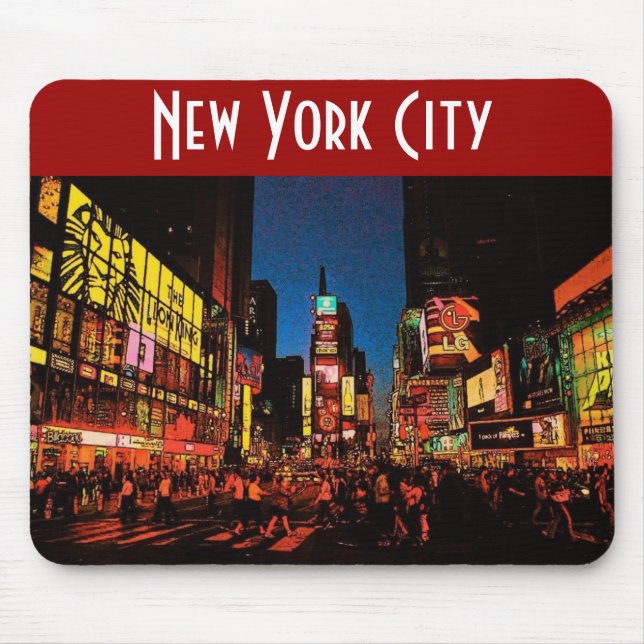 Nova Iorque (néon) Mousepad (Frente)