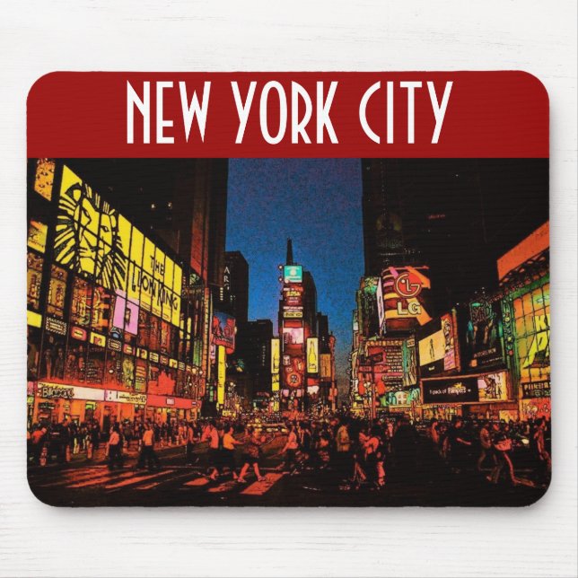 Nova Iorque (néon) Mousepad (Frente)