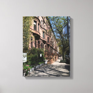 Nova Iorque NYC Brownstones Canvas de Fotografias