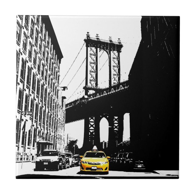 Nova Iorque Nyc Yellow Taxi Pop Art (Frente)