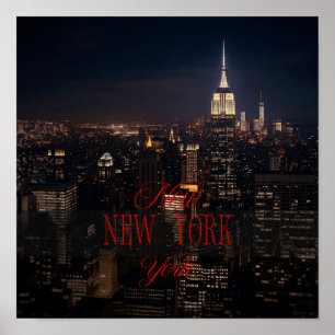 Nova Iorque Skyline Poster - Impressora a Wall Art