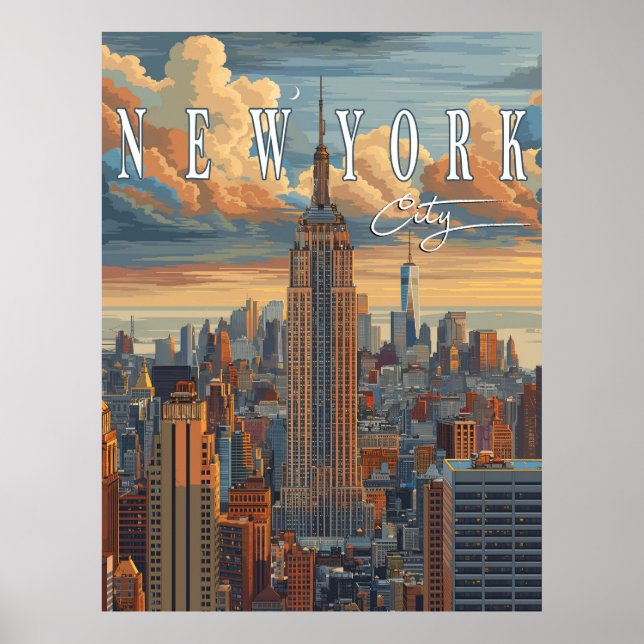 Nova Iorque Skyline - Um Poster para lembrar (Frente)
