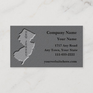 Nova Jersey State Cartão de visita carved stone l