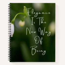 Nova maneira de ser um caderno de flores brancas