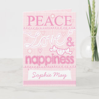 Nova menina com um cartão