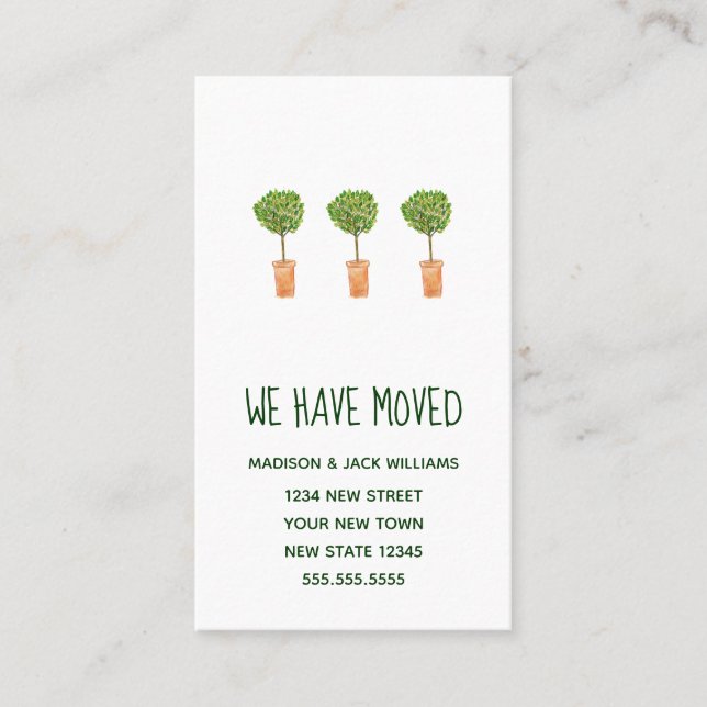 Nova Mudança de Endereço |Movendo o cartão Inserir (Frente)