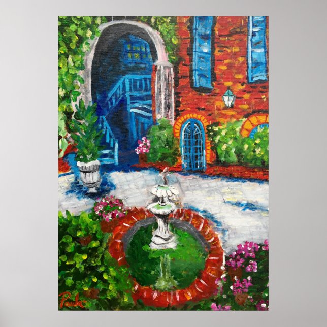 NOVA POSTER ART ORLEANS COURTYARD DE 20" x 28" (Frente)
