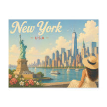 Nova York - A Senhora no Chapéu Cartão Postal de V
