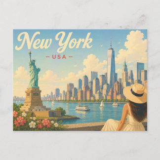 Nova York - A Senhora no Chapéu Cartão Postal de V