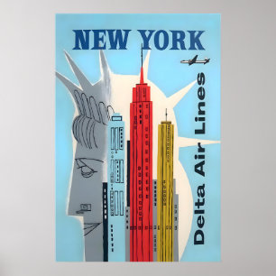 Nova York Arte Estátua da Liberdade Impressão Delt