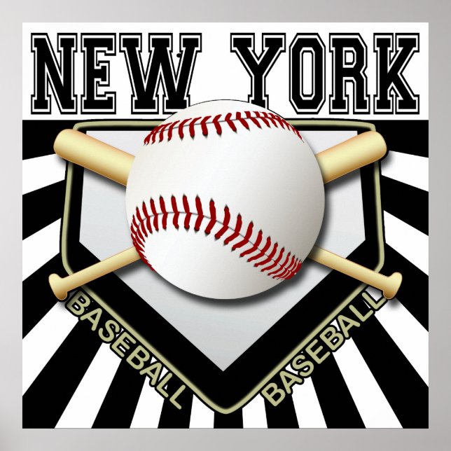 NOVA YORK BASEBALL POSTER IMPRESSÃO (Frente)