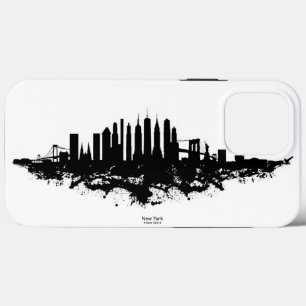 Nova York Skyline Watercolor Black and White