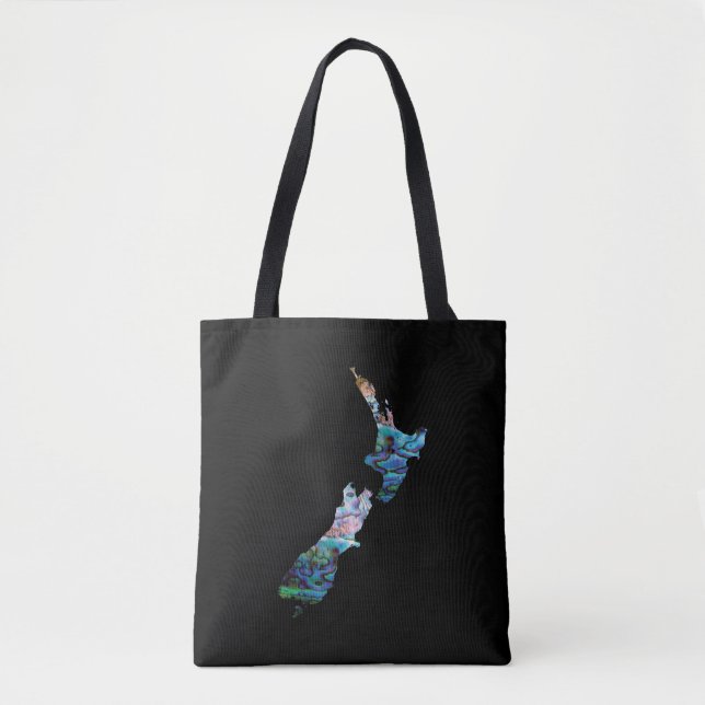 NOVA ZEALAND MAP SIMPLES PAUA TOTE BAG (Frente)