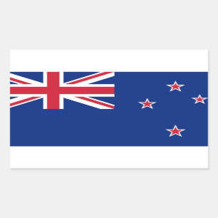 Nova Zelândia * etiqueta colorida da bandeira