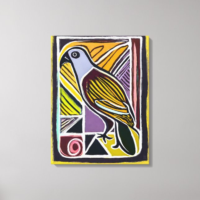 Nova Zelândia Kea - Impressão de Arte Canvas (Frente)