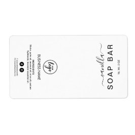 Novas etiquetas de Bar de sabão branco minimalista