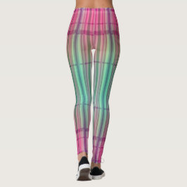 Novas Leggings Rosa Tartan Aqua