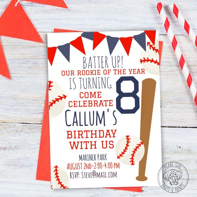 Novato Do Ano De Convite De Aniversário Para Beise (Criador carregado)