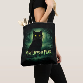 Nove Vidas de Medo - Bolsa Tote de Gato Preto