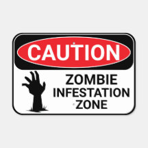 Novelty Engraçado Cuidado com segurança Zombie do