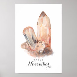 Novembro Birthstone - Topaz Watercolor | POSTER