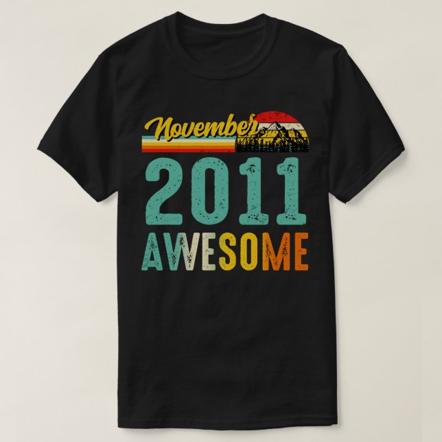 Novembro de 2011 Camisa de Presente de Aniversário (Frente do Design)