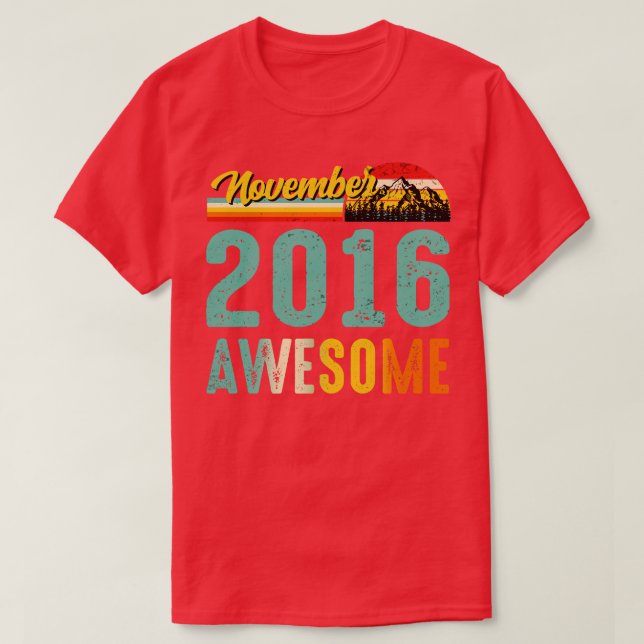 Novembro De 2016 Aniversário Da Camisa De Presente (Frente do Design)