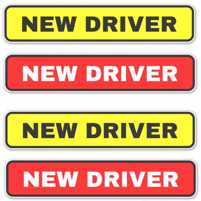 Novo adesivo de sinalização de driver (Alertar out (Frente)