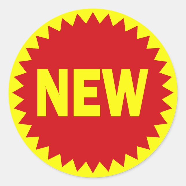 Novo adesivo de vendas a retalho (Frente)