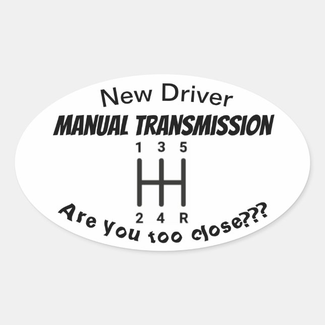 Novo adesivo manual do condutor de transmissão (Frente)