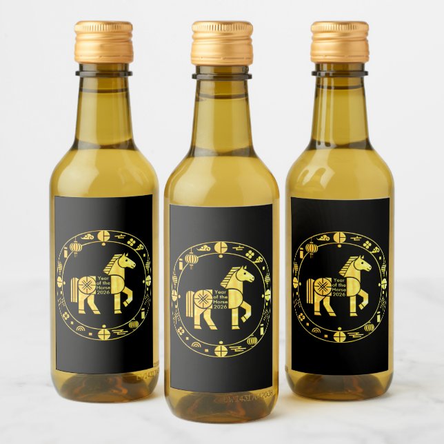 Novo ano chinês Dourado 2026 (Garrafas)