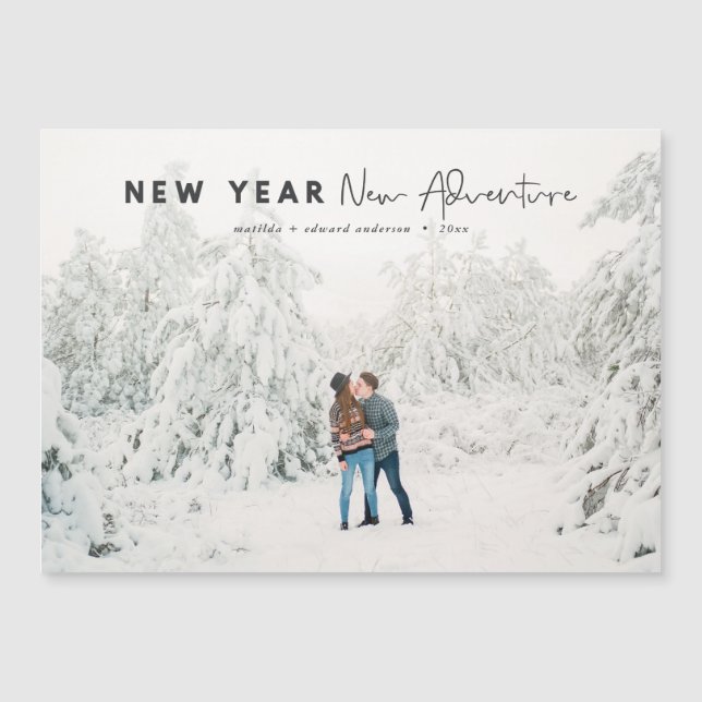 Novo ano de feriado de fotos de aventura (Frente)