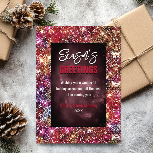 Novo ano de Natal Glitter iridescente vermelho-chi (Criador carregado)