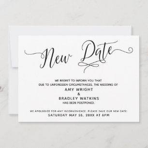 Novo Anúncio de Casamento Adiado