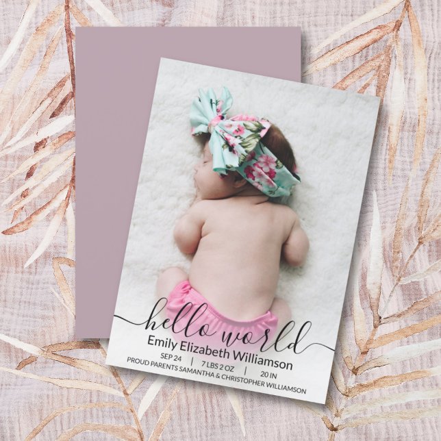 Novo Anúncio de Foto do Bebê da Caligrafia Moderna (Criador carregado)