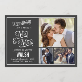 Novo anúncio de Mr. e Sra. Wedding - Carvão