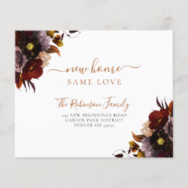 Novo anúncio floral de mudança de chic em casa