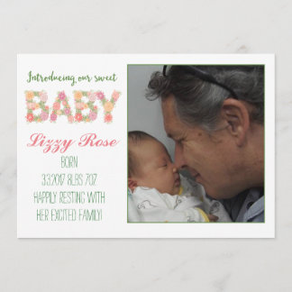 Novo Anúncio Floral do Bebê