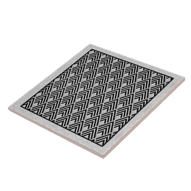 Novo Azulejo cerâmico de borda do estilo Art Deco. (Lateral)