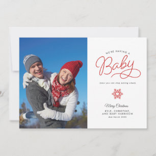 Novo bebê Engraçado Anúncio de Gravidez de Natal