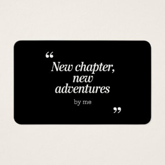 Novo capítulo, Design de novas aventuras por mim